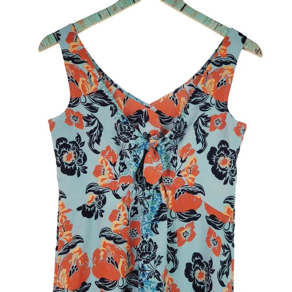 Cabi Aqua Mist Maya V-Neck Shift Mini Dress, Floral Print, Sz XS - Picture 7 of 11